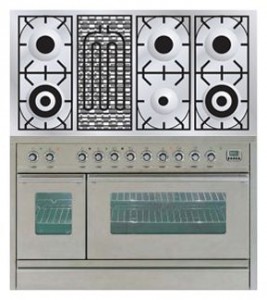 Photo Kitchen Stove ILVE PSW-120B-VG Stainless-Steel