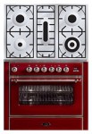 ILVE M-90PD-MP Red Kitchen Stove