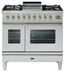 Photo Kitchen Stove ILVE PDW-90F-VG Stainless-Steel
