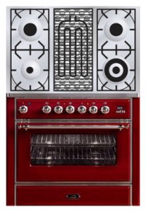 照片 厨房炉灶 ILVE M-90BD-VG Red
