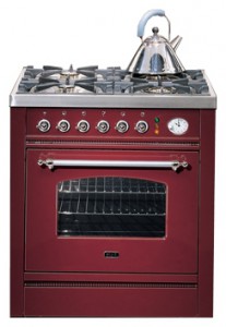 Photo Kitchen Stove ILVE P-70N-VG Red