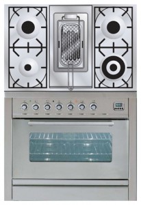 Photo Kitchen Stove ILVE PW-90R-MP Stainless-Steel