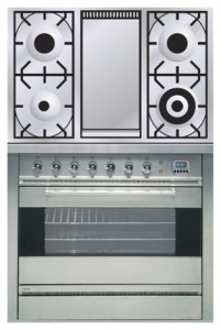 Photo Kitchen Stove ILVE P-90F-VG Stainless-Steel