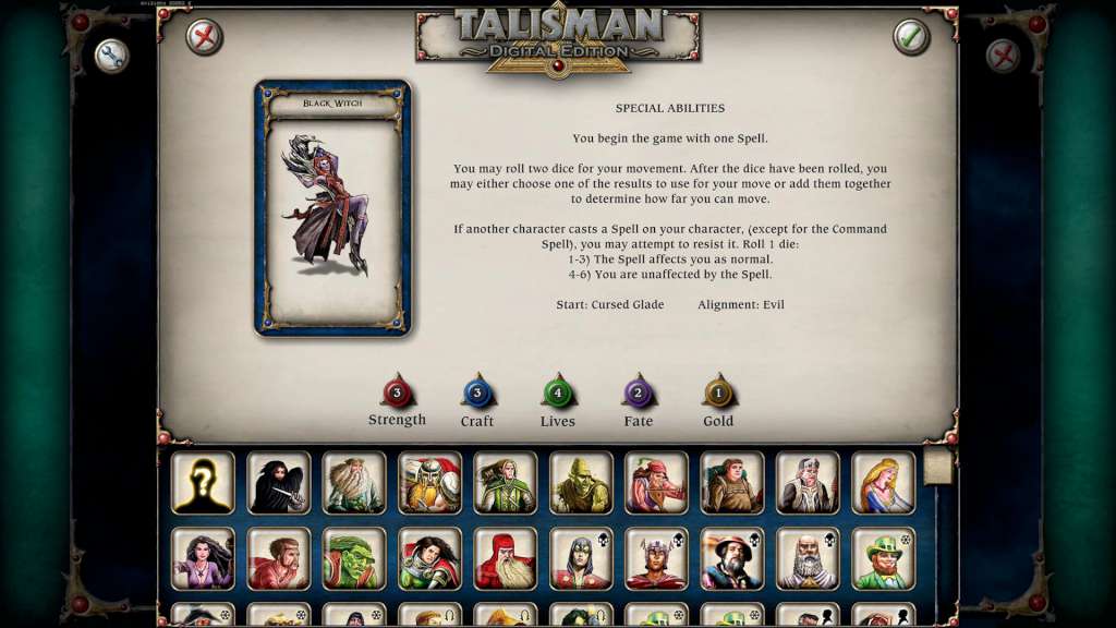 Talisman: Digital Edition - Black Witch Character Pack Steam CD Key 1.37 $