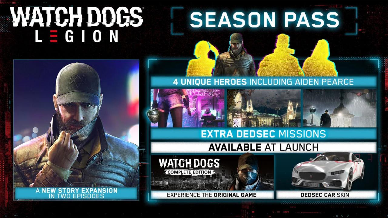 Watch Dogs: Legion - Season Pass DLC US Ubisoft Connect CD Key 20.9 $