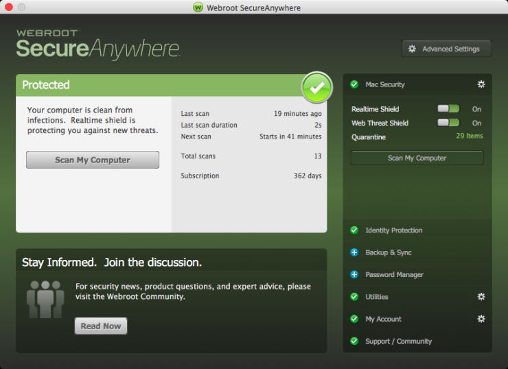 Webroot SecureAnywhere AntiVirus 2022 Key (6 Months / 1 Device) 2.25 $