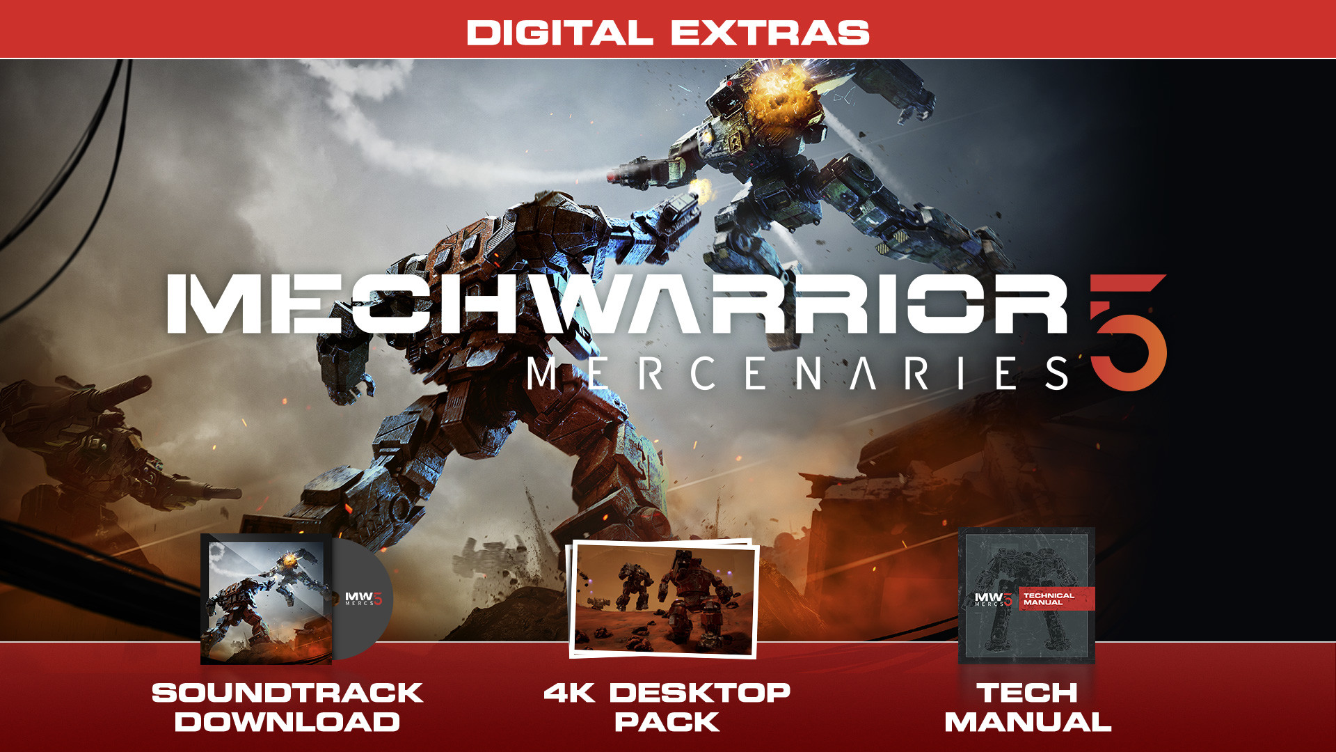 MechWarrior 5: Mercenaries - Digital Extras Content DLC Steam CD Key 7.89 $