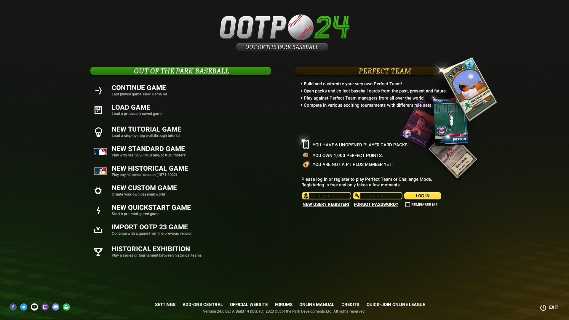 Out of the Park Baseball 24 Steam CD Key 197.49 $