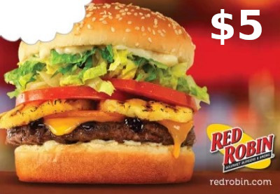 Red Robin $5 Gift Card US 5.99 $