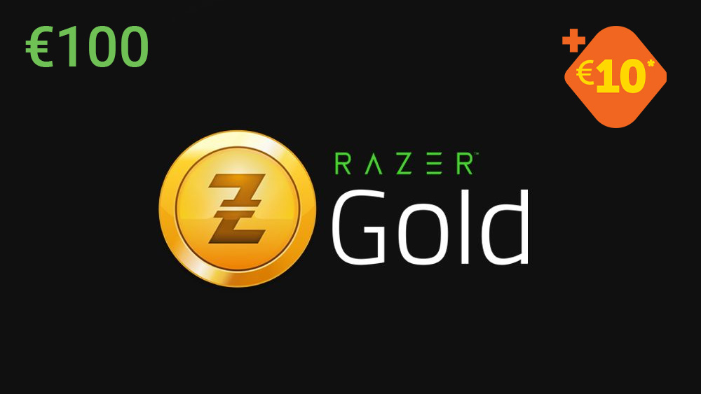 RAZER GOLD €100 + €10 BONUS EU 112.98 $