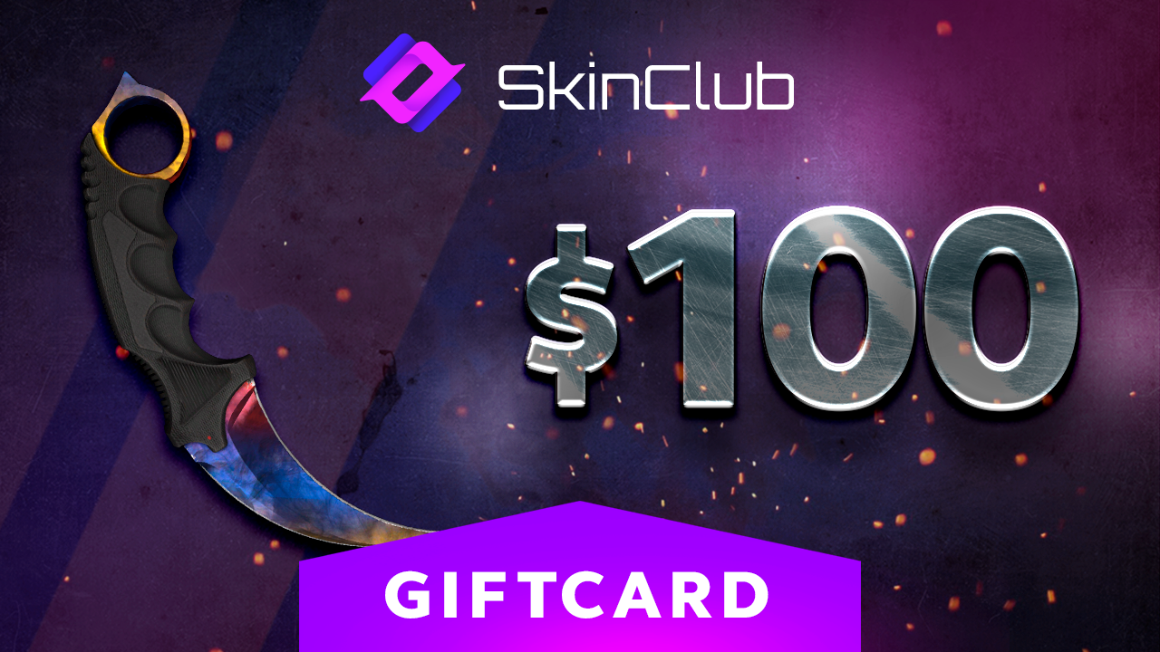 Skin.Club $100 Gift Card 115.71 $