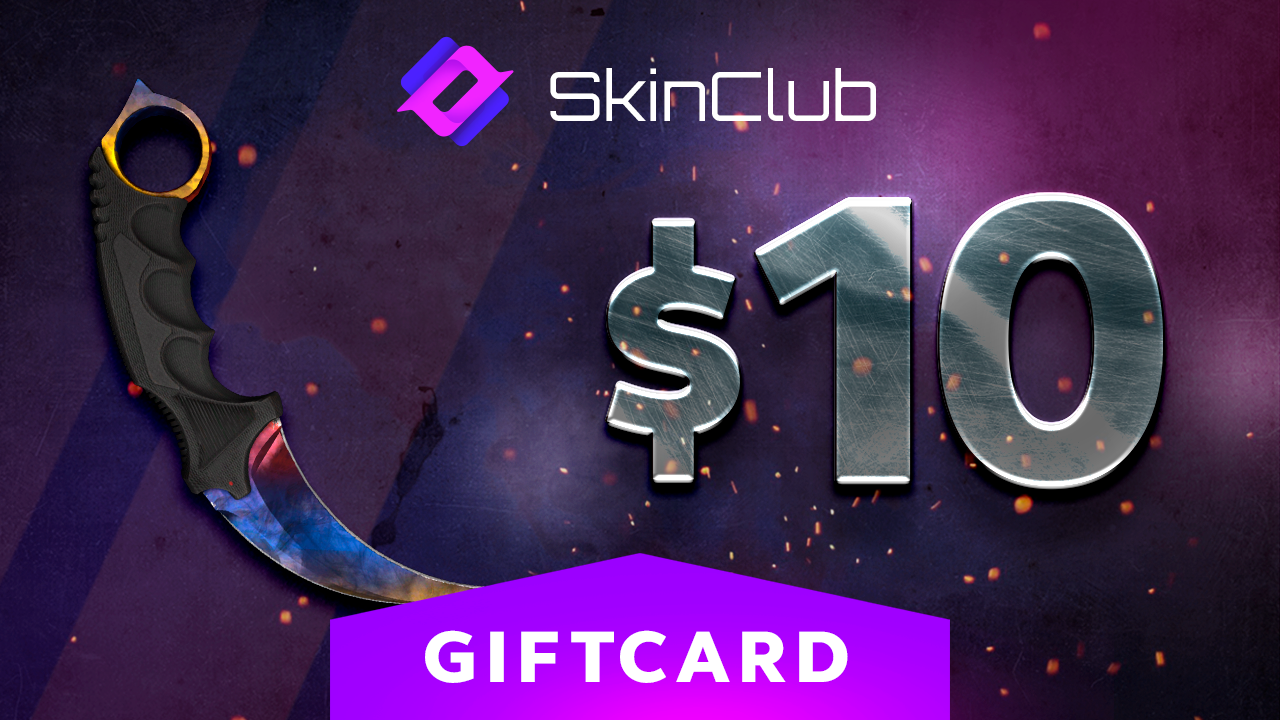 Skin.Club $10 Gift Card 11.66 $