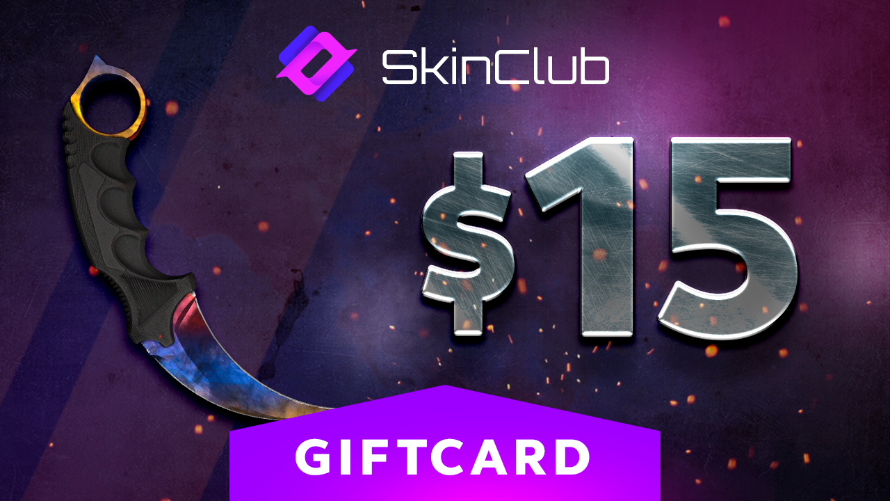Skin.Club $15 Gift Card 17.45 $