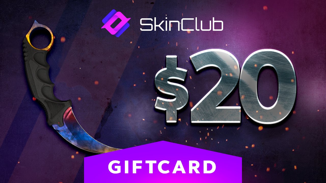 Skin.Club $20 Gift Card 23.23 $