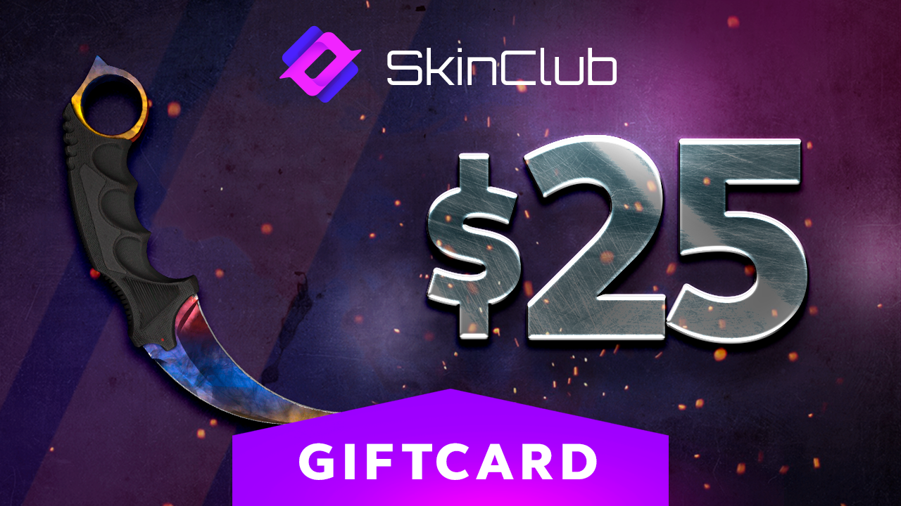 Skin.Club $25 Gift Card 29.01 $