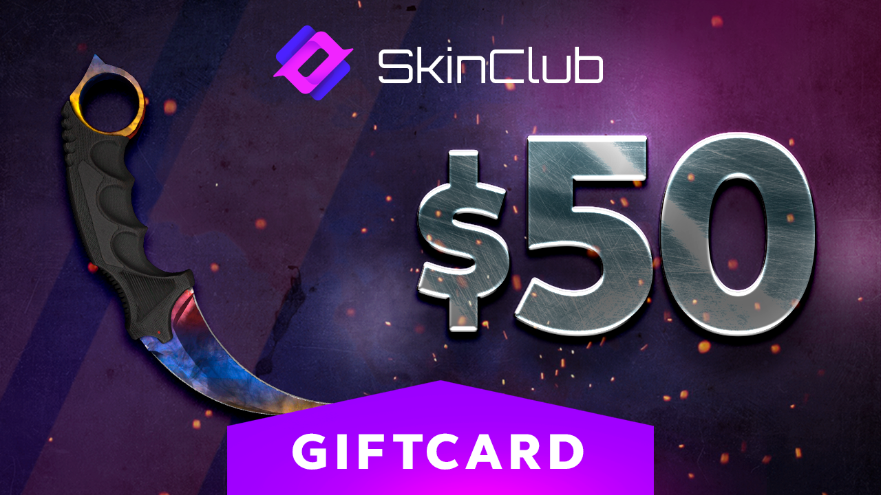 Skin.Club $50 Gift Card 57.91 $