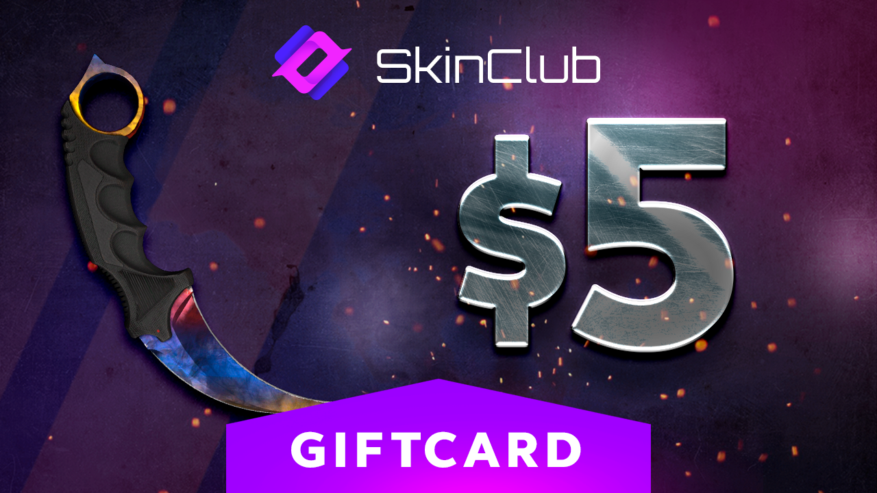 Skin.Club $5 Gift Card 5.89 $