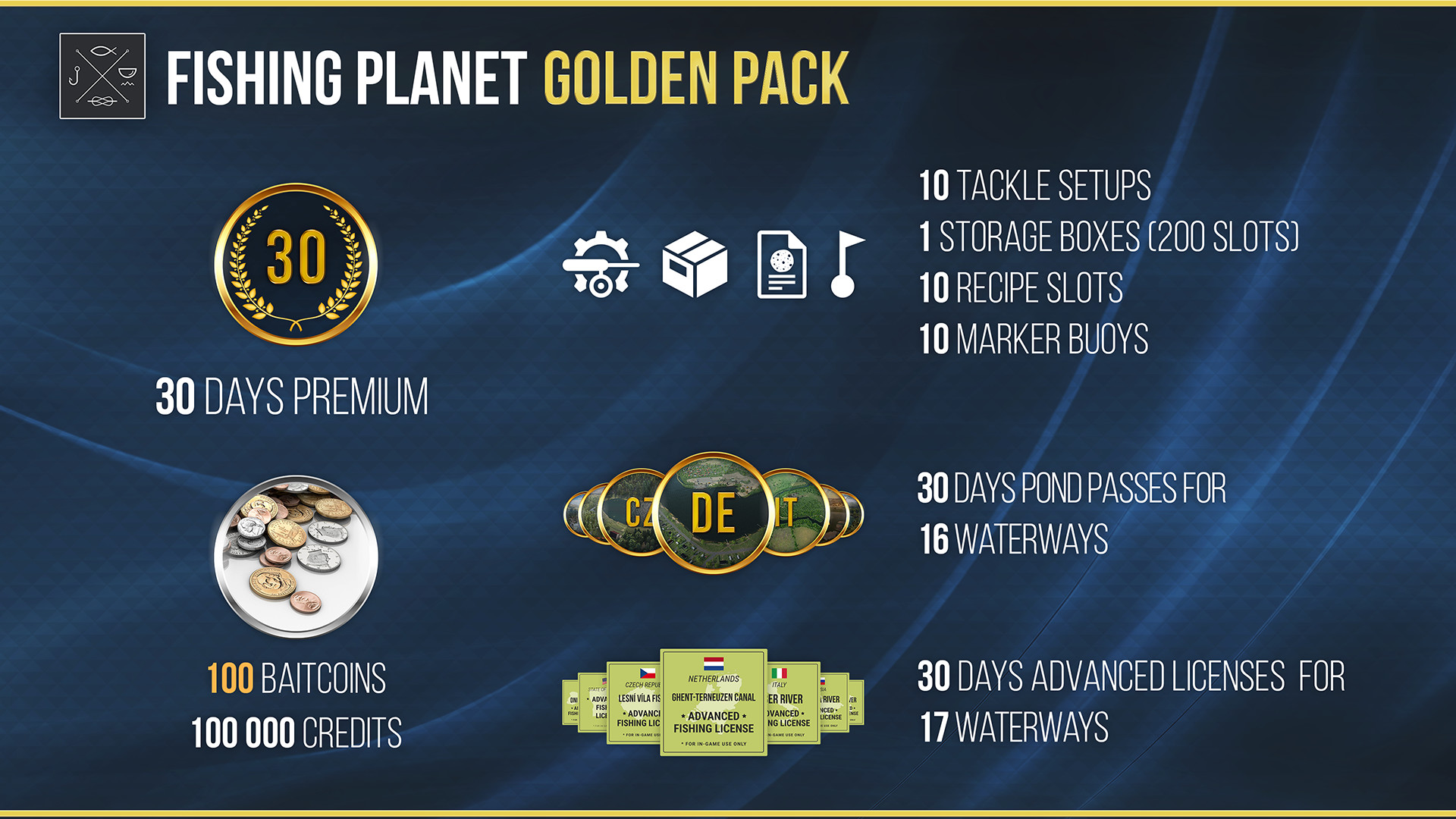 Fishing Planet - Golden Pack DLC EU Steam Altergift 61.96 $