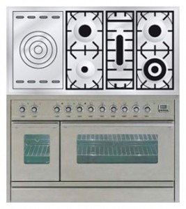 Photo Kitchen Stove ILVE PSW-120S-VG Stainless-Steel