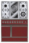 ILVE QDC-90V-MP Red Σόμπα κουζίνα