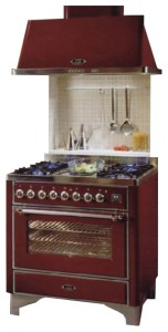 Photo Kitchen Stove ILVE ME-90-MP Red