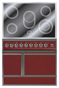 Photo Kitchen Stove ILVE QDCE-90-MP Red