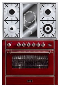 Photo Kitchen Stove ILVE M-90VD-MP Red