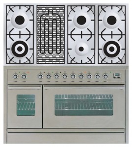 Photo Kitchen Stove ILVE PW-120B-VG Stainless-Steel