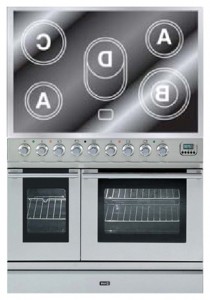 Photo Kitchen Stove ILVE PDLE-90-MP Stainless-Steel