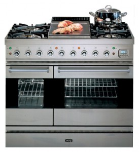 Photo Kitchen Stove ILVE PD-90F-MP Stainless-Steel