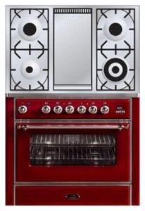 Photo Kitchen Stove ILVE M-90FD-MP Red