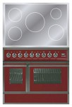 ILVE QDCI-90W-MP Red Kitchen Stove