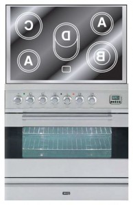 Photo Kitchen Stove ILVE PFE-80-MP Stainless-Steel